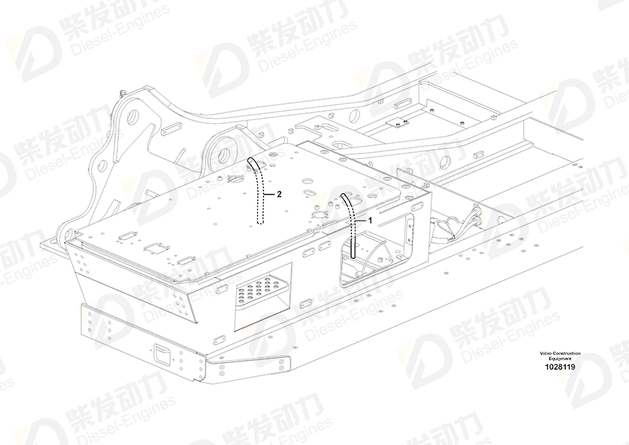VOLVO Cable harness 14560936 Drawing