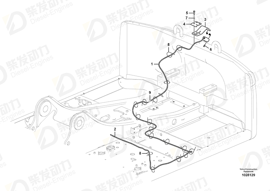 VOLVO Cable harness 14567073 Drawing VOLVO Cable harness 14567073 Drawing