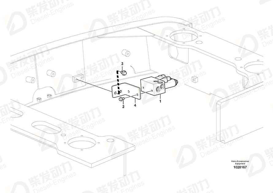 VOLVO Valve 14609389 Drawing