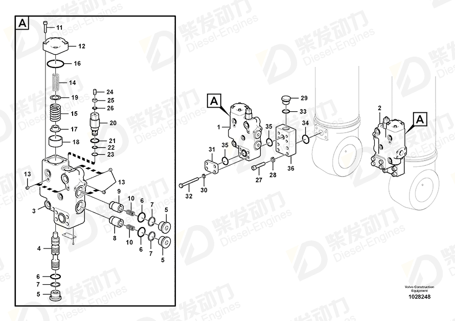 VOLVO Control valve 14549884 Drawing VOLVO Control valve 14549884 Drawing