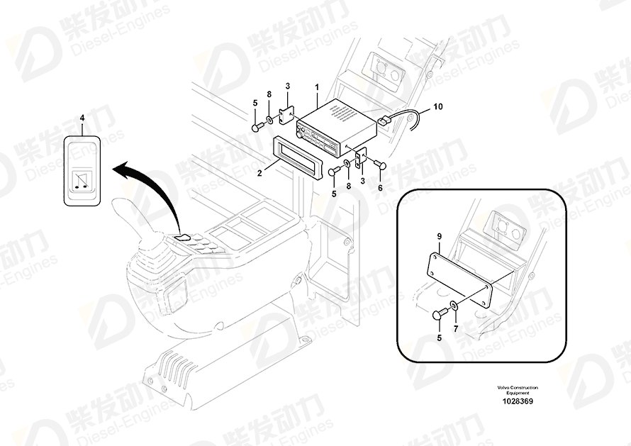 VOLVO Cross recessed screw SA9027-10401 Drawing