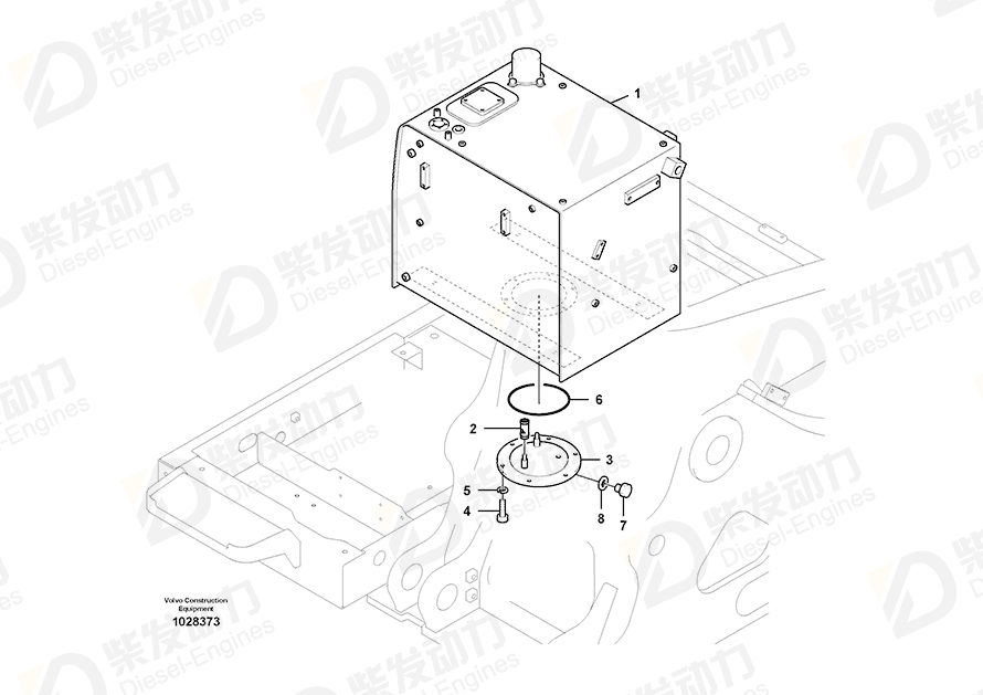 VOLVO Fuel tank 14554852 Drawing