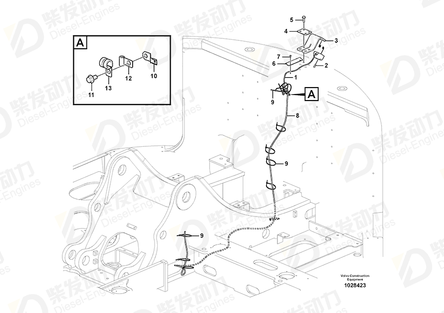 VOLVO Cable harness 14563461 Drawing