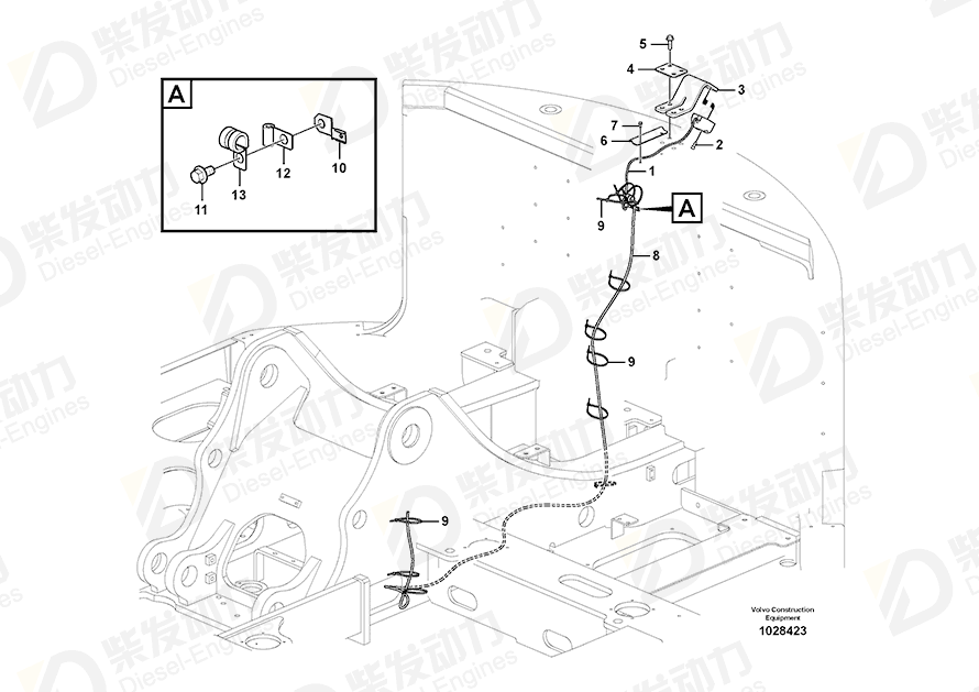 VOLVO Cable harness 14563461 Drawing VOLVO Cable harness 14563461 Drawing