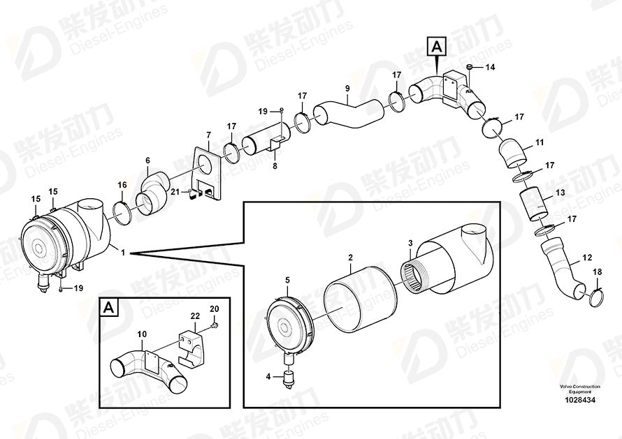 VOLVO Air cleaner 11110531 Drawing