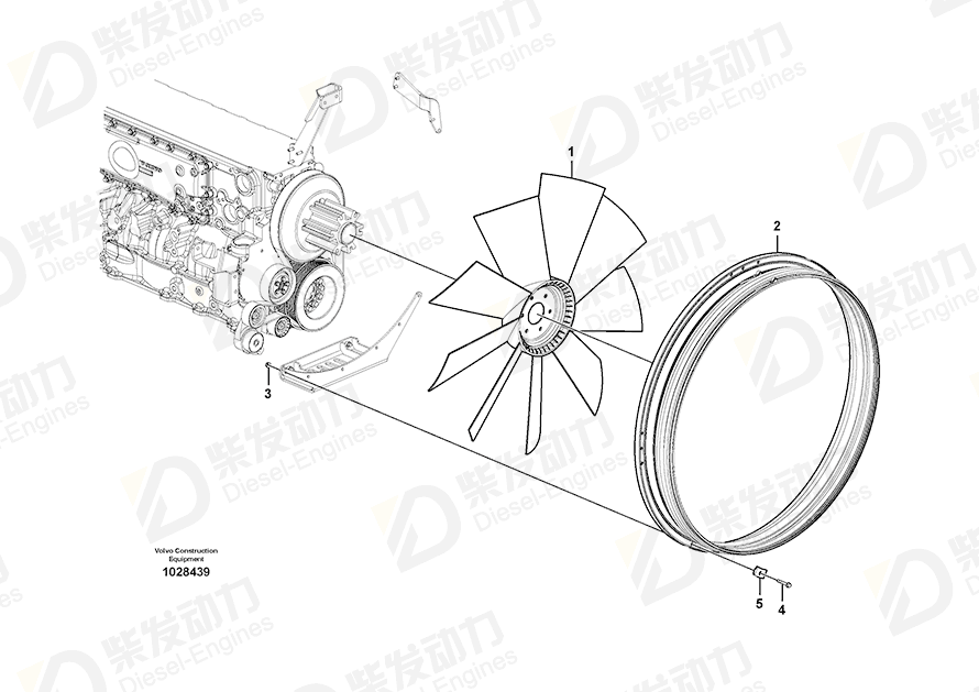 VOLVO Fan ring 11158223 Drawing