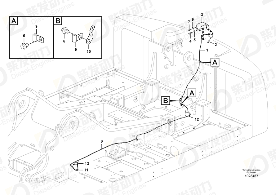 VOLVO Bracket 14612830 Drawing