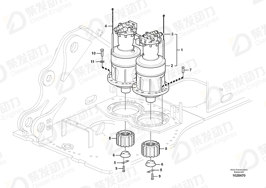 VOLVO Pinion 14524406 Drawing
