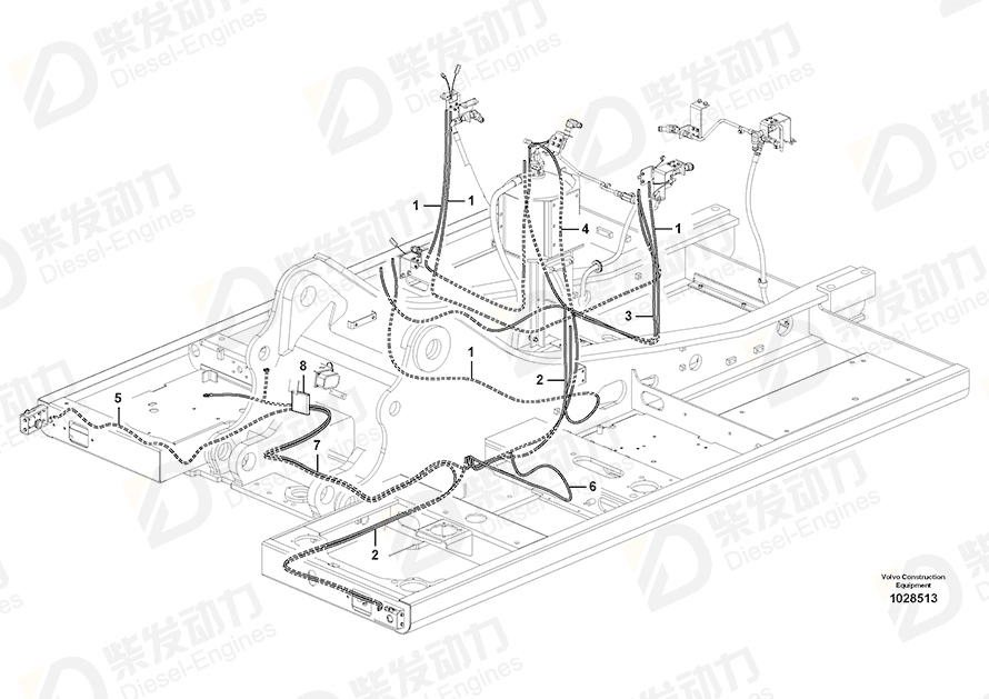 VOLVO Cable harness 14560018 Drawing
