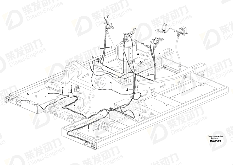 VOLVO Cable harness 14560018 Drawing VOLVO Cable harness 14560018 Drawing