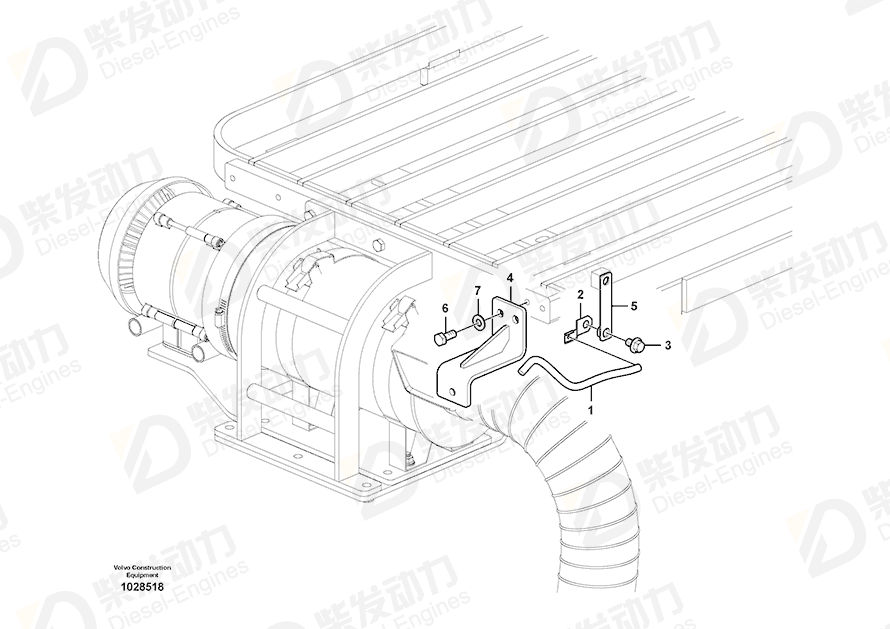 VOLVO Cable harness 14568612 Drawing
