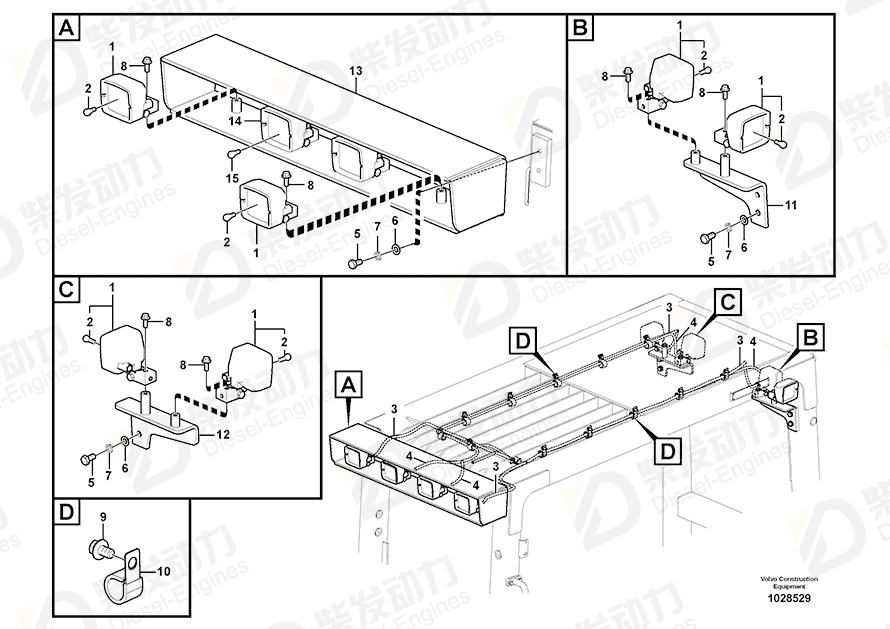 VOLVO Bracket 14621403 Drawing