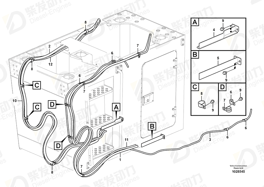 VOLVO Cable harness 14560913 Drawing