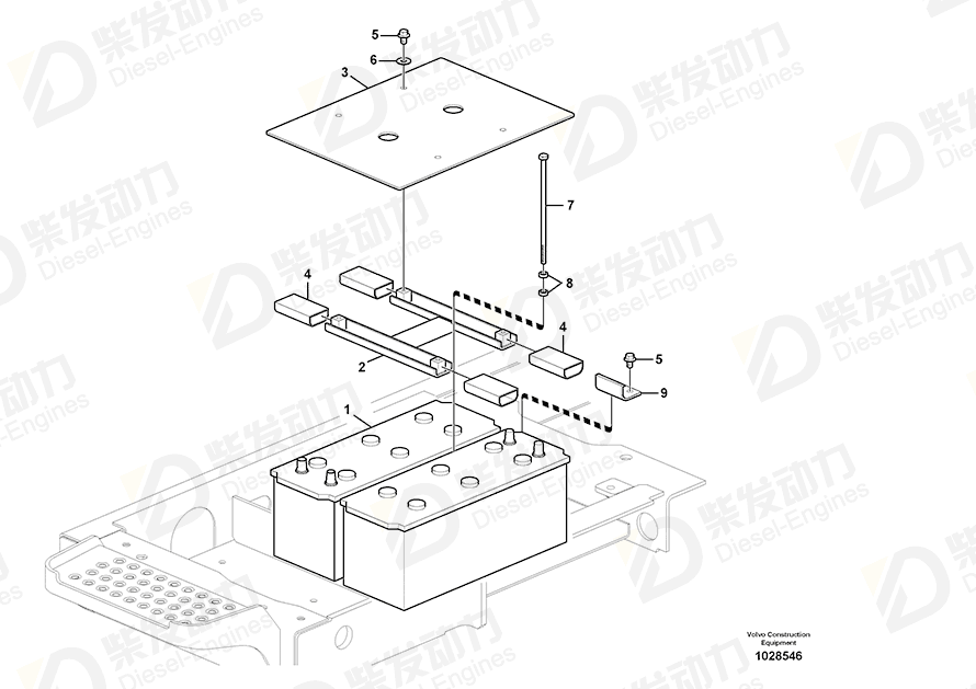 VOLVO Battery 14566857 Drawing