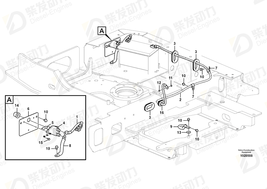 VOLVO CLIP 14500293 Drawing