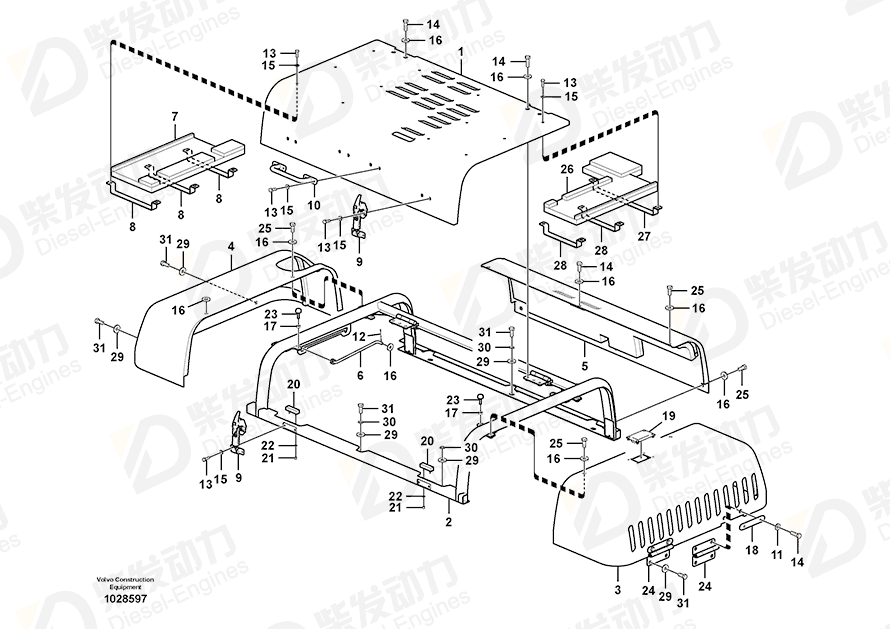 VOLVO Cover 14558256 Drawing