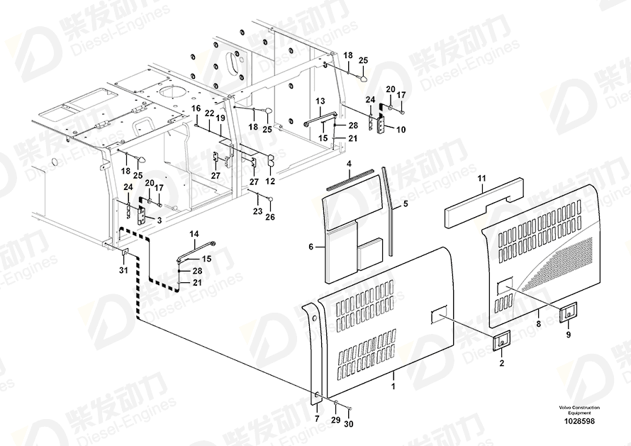 VOLVO Door 14553342 Drawing