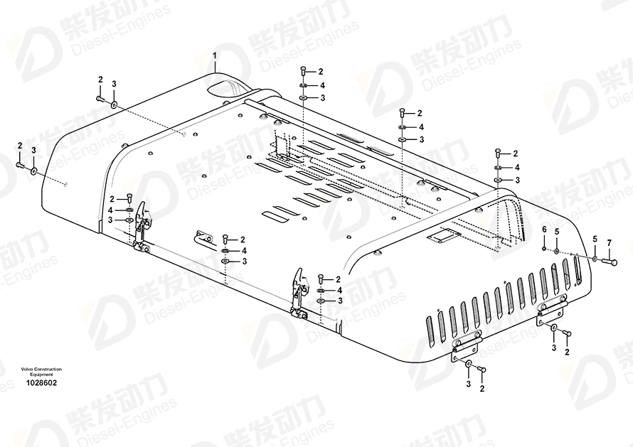 VOLVO Bonnet 14608404 Drawing