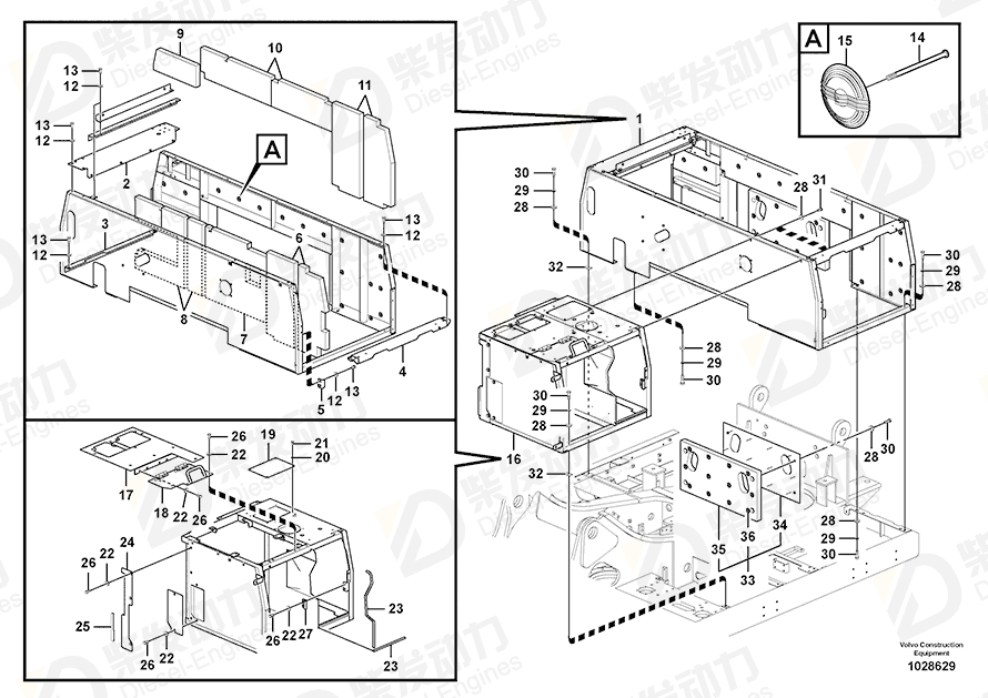 VOLVO Sponge 14530895 Drawing