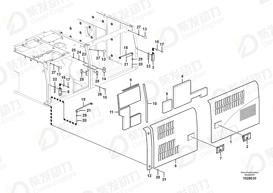 VOLVO Door 14564771 Drawing