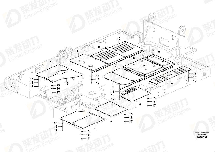 VOLVO Cover 14559165 Drawing