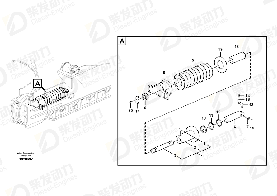 VOLVO Spring 14545186 Drawing