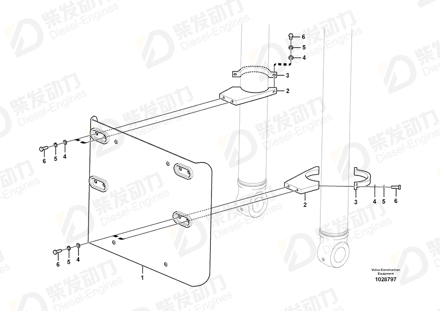 VOLVO Clamp 14561432 Drawing