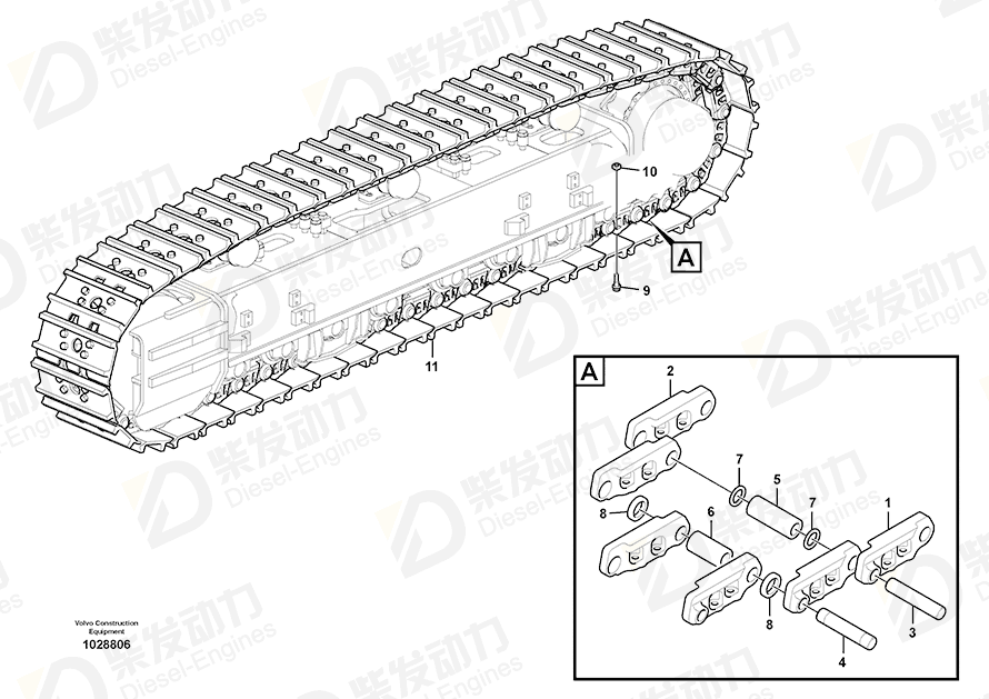 VOLVO Spacer 14534185 Drawing