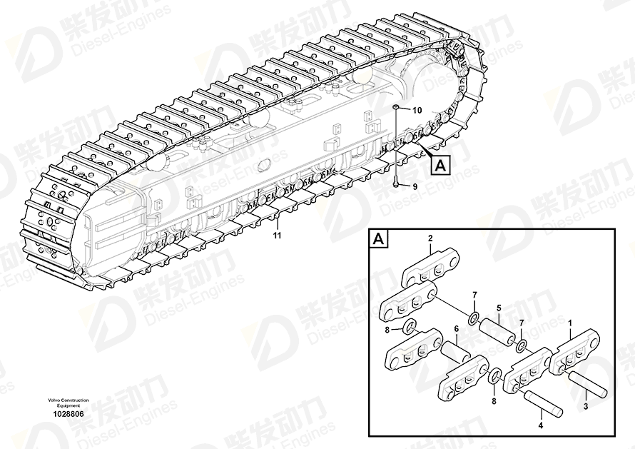 VOLVO Spacer 14651628 Drawing