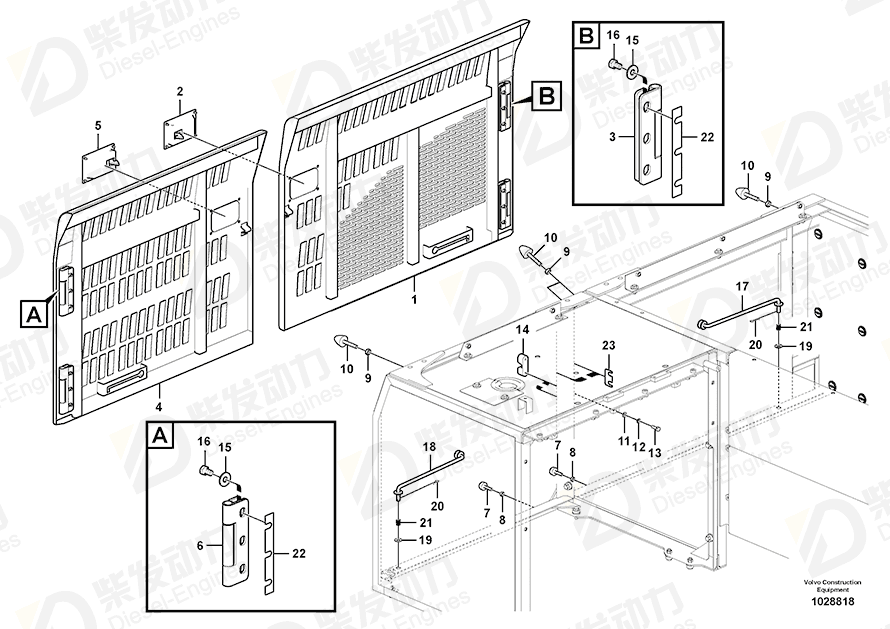 VOLVO Door 14553311 Drawing