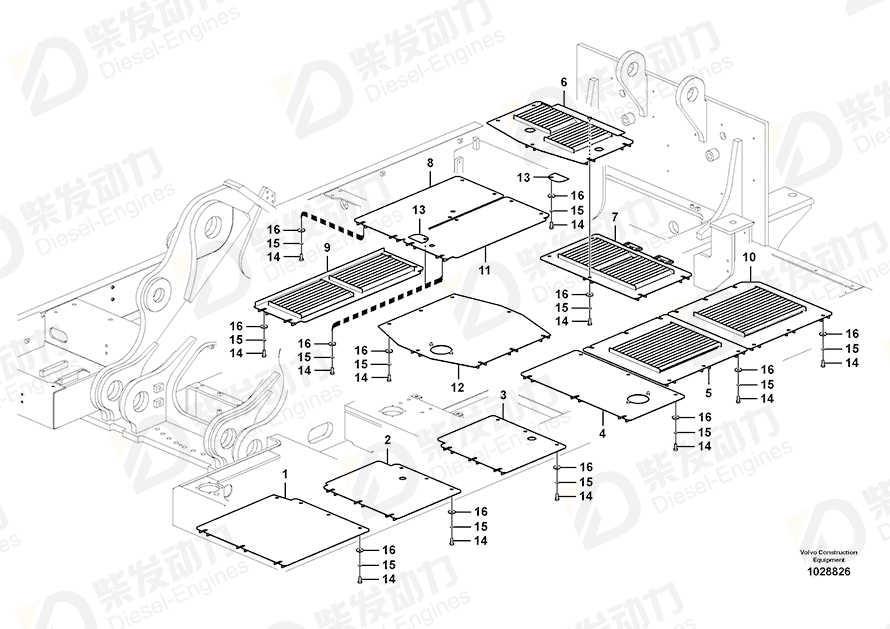 VOLVO Cover 14553936 Drawing