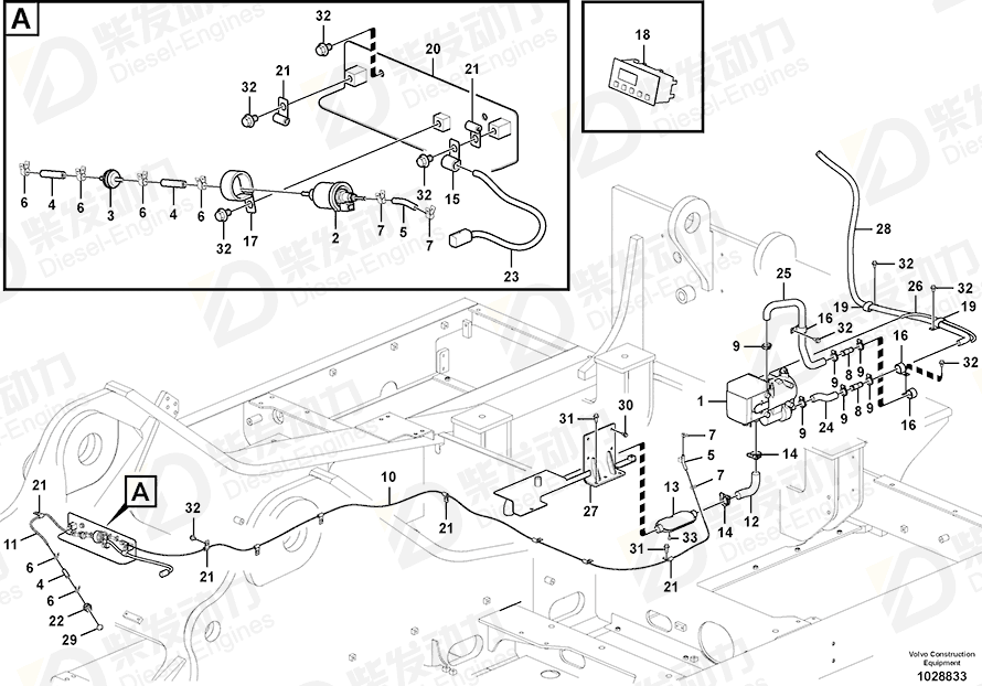 VOLVO Cable harness 14513932 Drawing