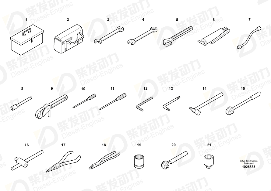 VOLVO Pliers 14881024 Drawing