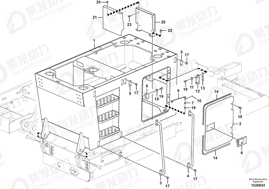 VOLVO Door 14540467 Drawing