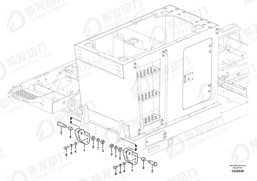 VOLVO Attaching lug 14539827 Drawing