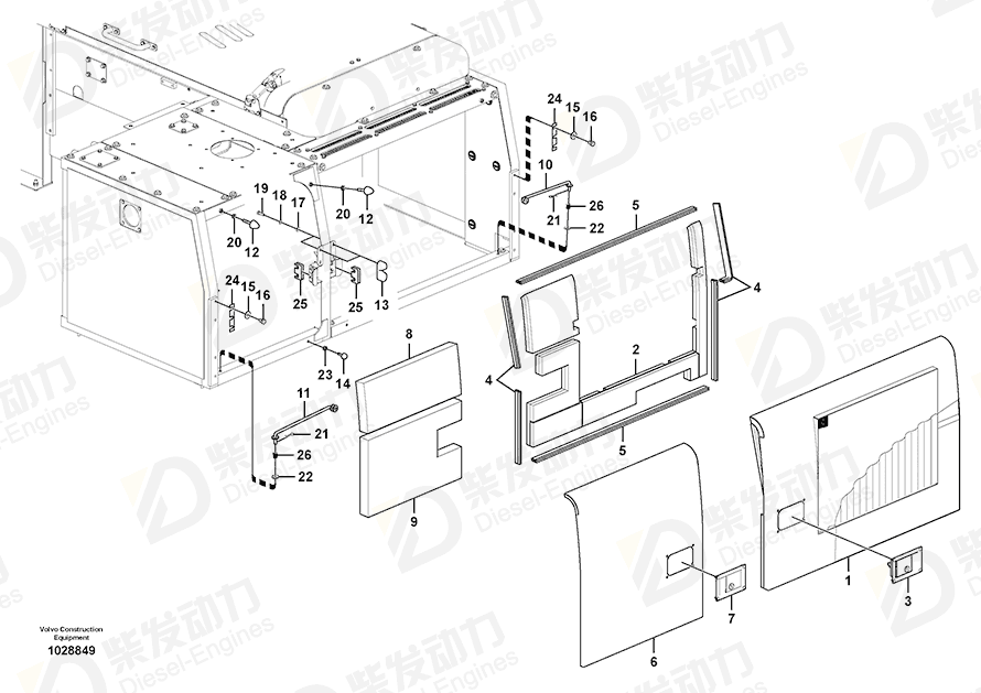 VOLVO Door 14556755 Drawing