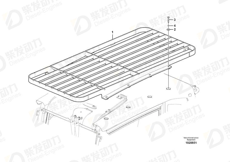 VOLVO Cab guard 14617936 Drawing