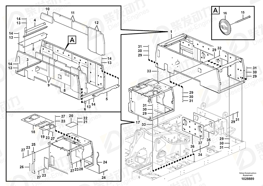 VOLVO Sponge 14530896 Drawing