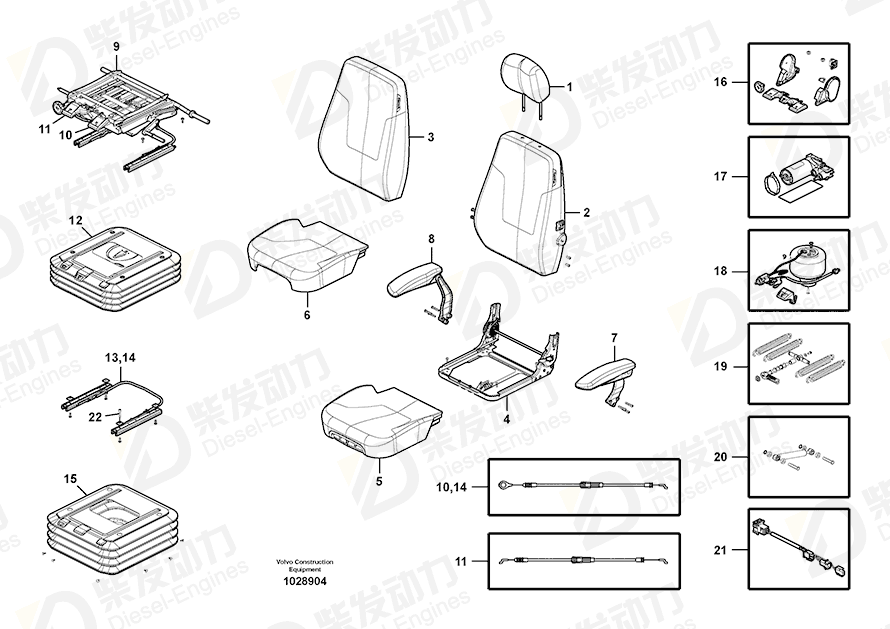 VOLVO Cable 14596939 Drawing