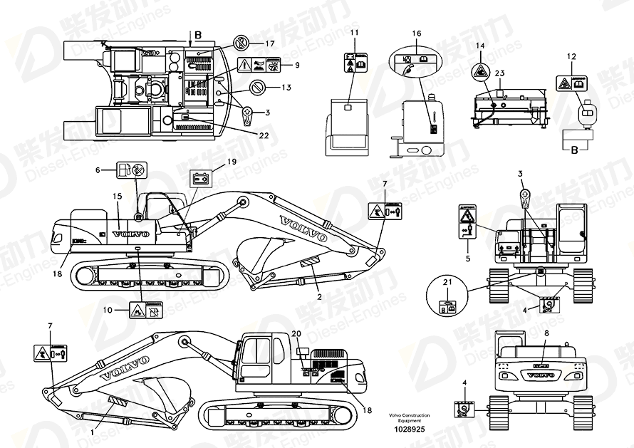 VOLVO Decal 14576127 Drawing