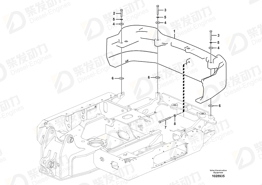 VOLVO Hexagon screw 980466 Drawing VOLVO Hexagon screw 980466 Drawing