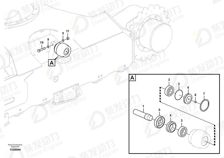 VOLVO Retaining ring 914533 Drawing VOLVO Retaining ring 914533 Drawing