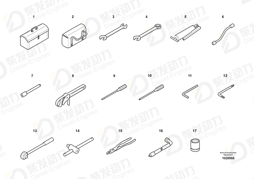 VOLVO Screwdriver 14881001 Drawing VOLVO Screwdriver 14881001 Drawing