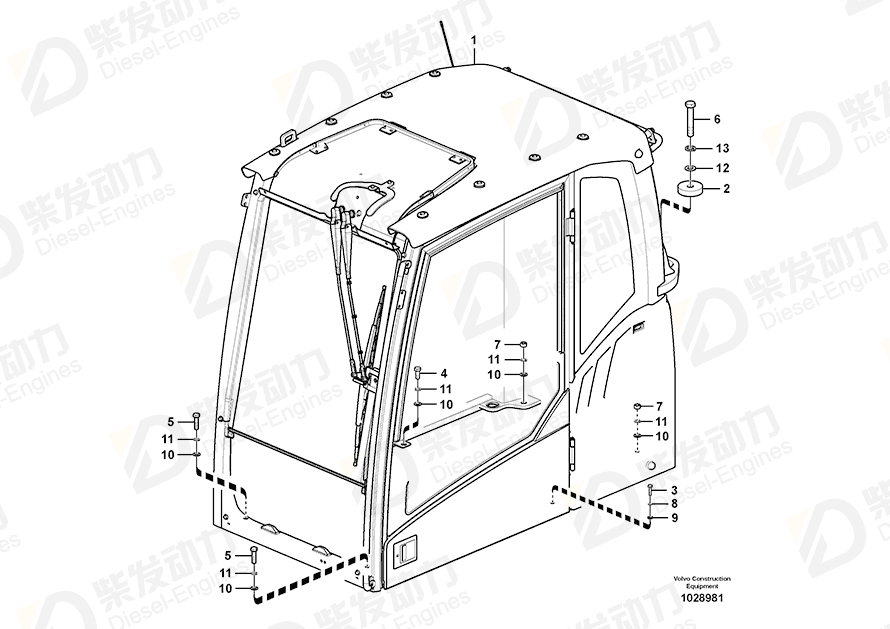 VOLVO Cab 14577454 Drawing