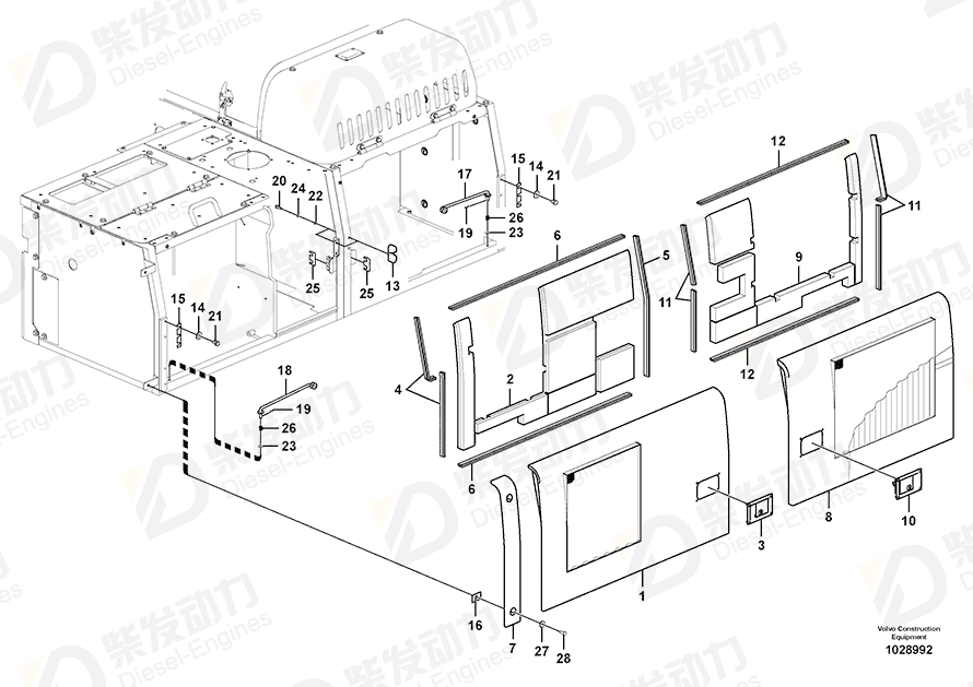 VOLVO Door 14572731 Drawing