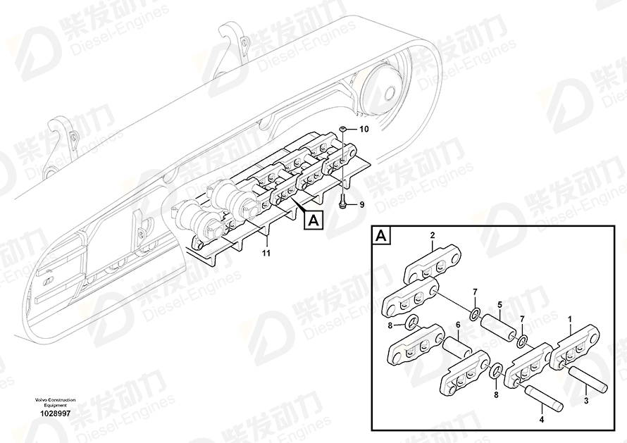 VOLVO Bushing 14530384 Drawing