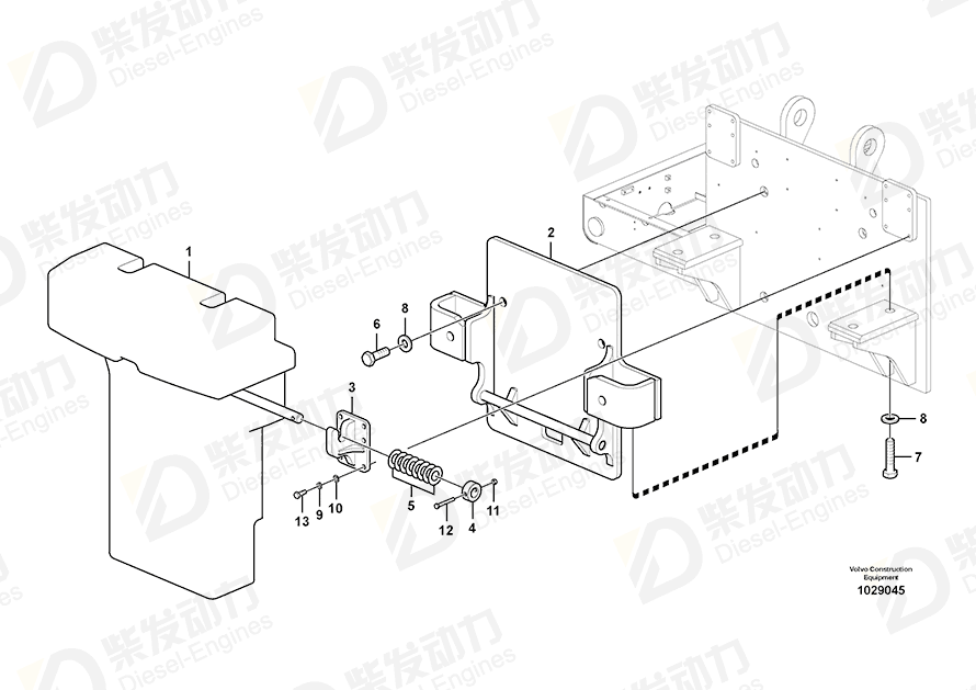 VOLVO Lock 14588504 Drawing