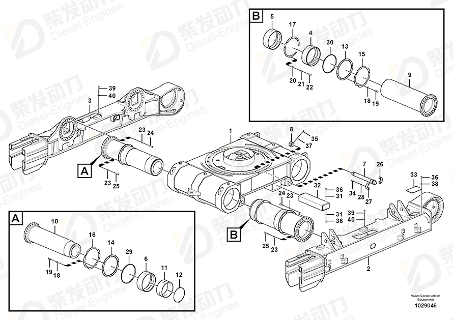 VOLVO Bushing 14595075 Drawing