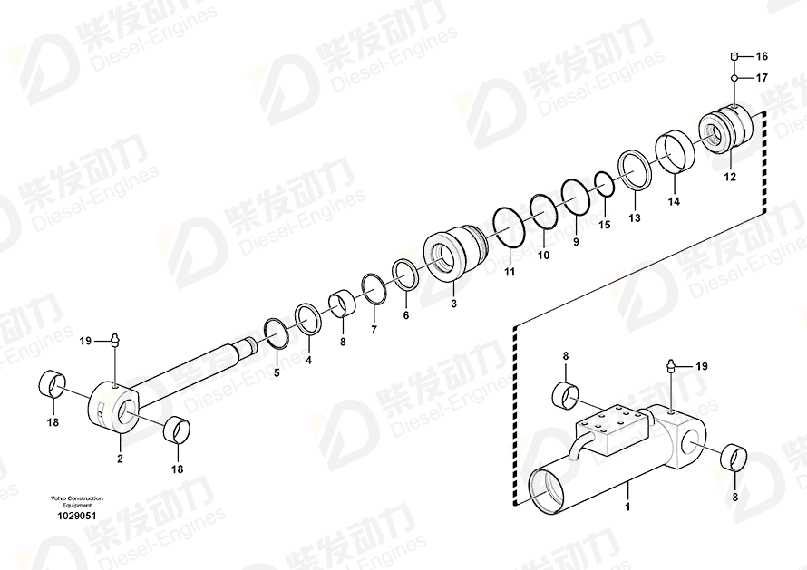 VOLVO Set screw SA9023-10801 Drawing