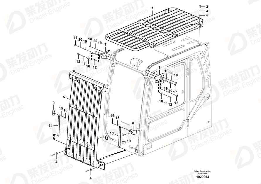 VOLVO Cab bracket 14514164 Drawing VOLVO Cab bracket 14514164 Drawing